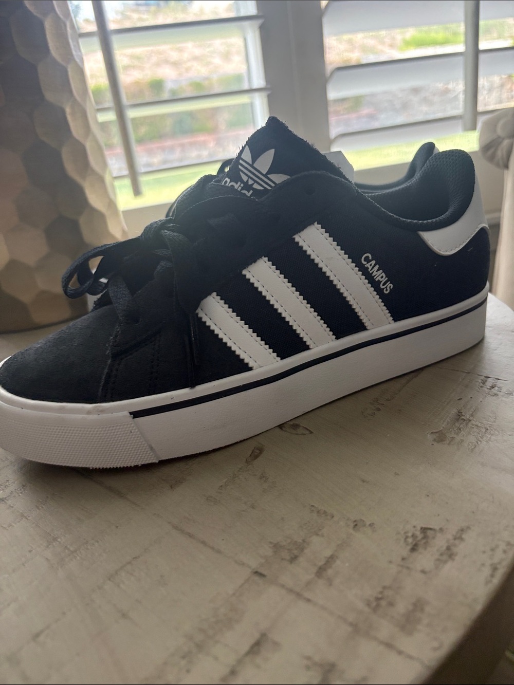 NWT adidas Campus Low-Top Sneakers in Black and White